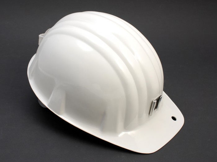 Bergmanns-Helm, weiß - zum Schließen ins Bild klicken